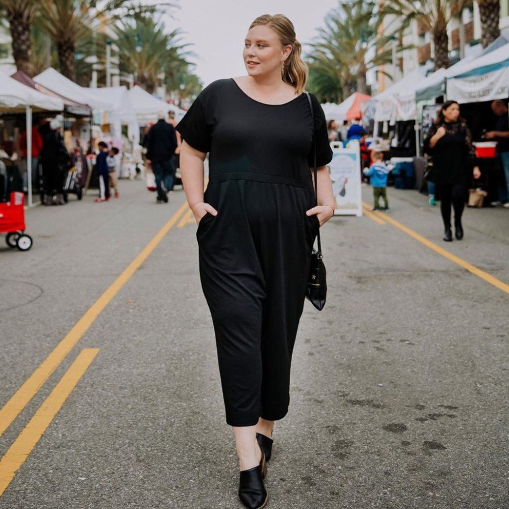 Ori All Day Jumpsuit in Black French Terry
